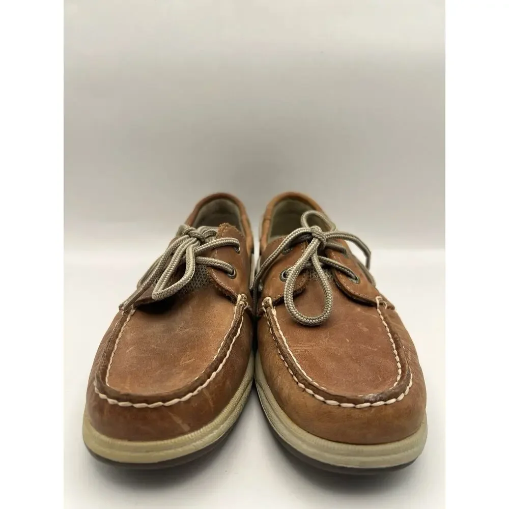 Sperry Top Sider Intrepid Brown Leather Boat Shoes Women Size 6
